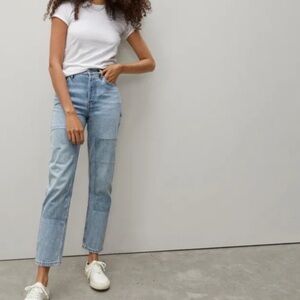 Everlane Curvy 90s Cheeky Straight Crop Jeans Light Organic Cotton 25